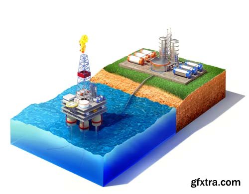 3D Isometri Design Elements - 25x JPEG