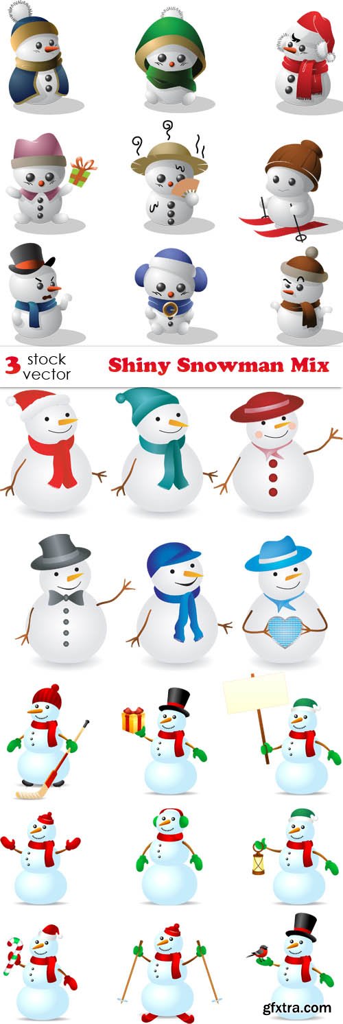 Vectors - Shiny Snowman Mix