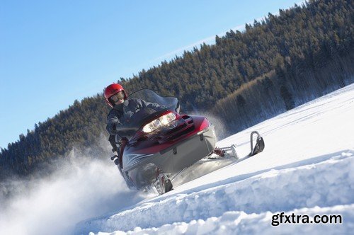 Stock Photos - Snowmobiles, 25xJPG