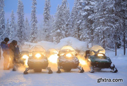 Stock Photos - Snowmobiles, 25xJPG