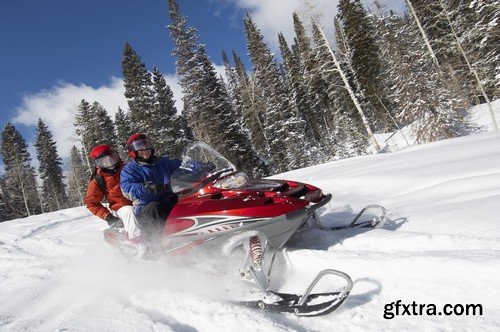 Stock Photos - Snowmobiles, 25xJPG