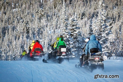 Stock Photos - Snowmobiles, 25xJPG