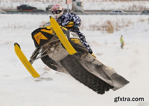 Stock Photos - Snowmobiles, 25xJPG