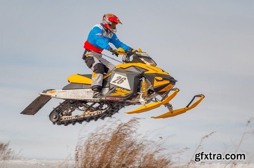 Stock Photos - Snowmobiles, 25xJPG