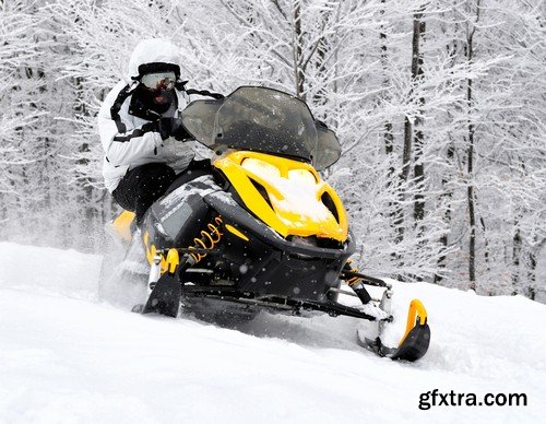 Stock Photos - Snowmobiles, 25xJPG