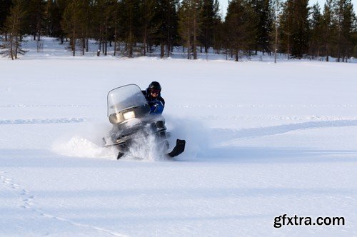 Stock Photos - Snowmobiles, 25xJPG