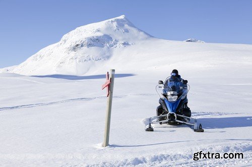 Stock Photos - Snowmobiles, 25xJPG