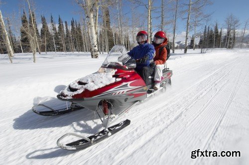 Stock Photos - Snowmobiles, 25xJPG