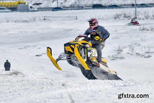 Stock Photos - Snowmobiles, 25xJPG