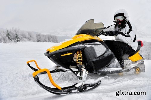 Stock Photos - Snowmobiles, 25xJPG