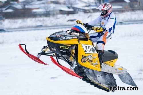 Stock Photos - Snowmobiles, 25xJPG