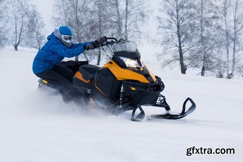 Stock Photos - Snowmobiles, 25xJPG