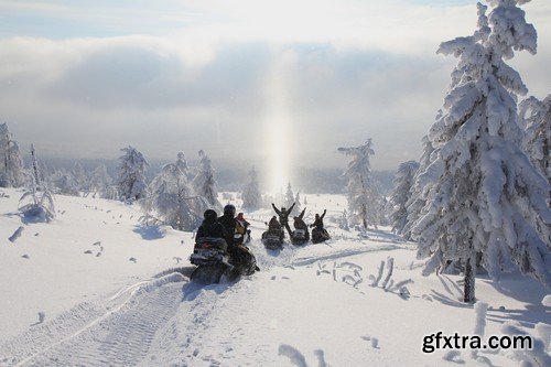 Stock Photos - Snowmobiles, 25xJPG