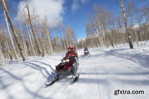 Stock Photos - Snowmobiles, 25xJPG