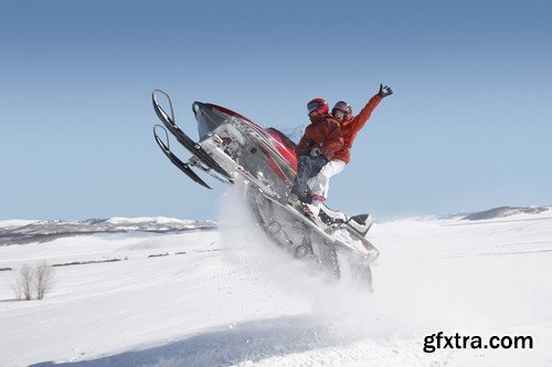 Stock Photos - Snowmobiles, 25xJPG