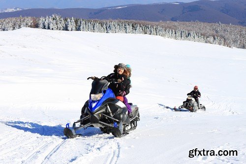 Stock Photos - Snowmobiles, 25xJPG