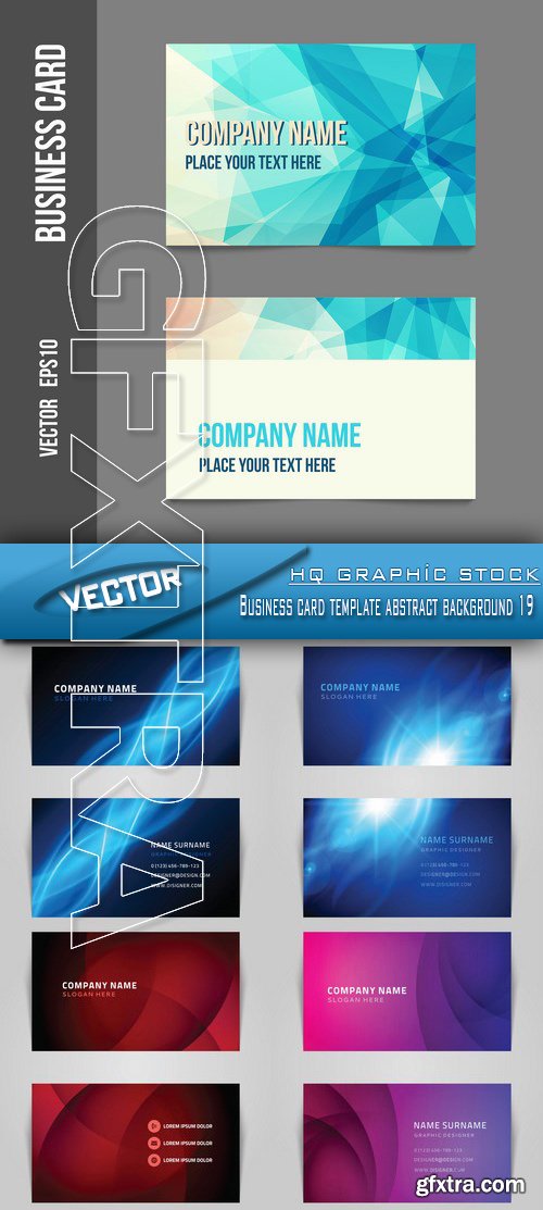 Stock Vector - Business card template abstract background 19