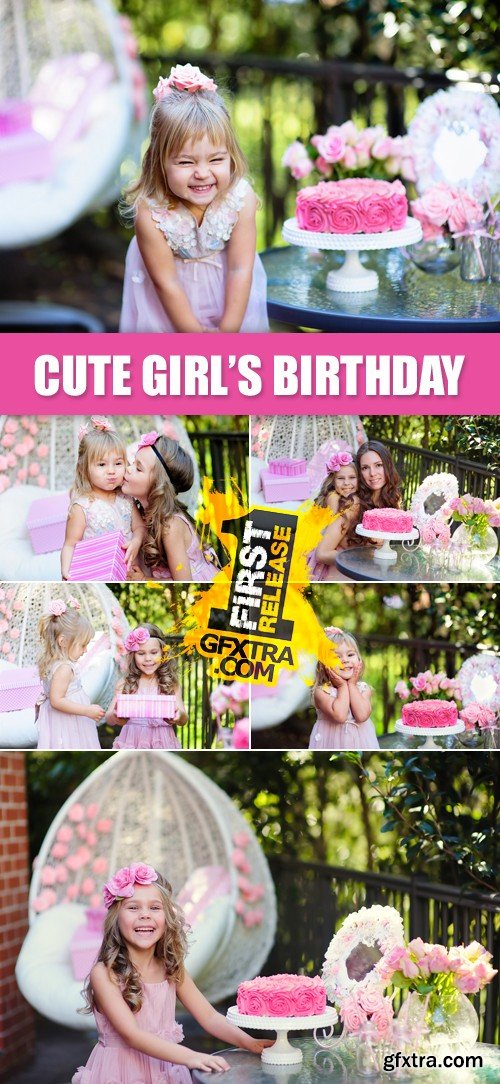 Stock Photo - Cute Little Girl's Birthday