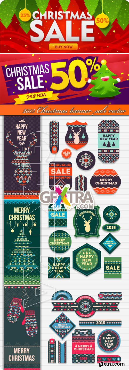 2015 Christmas banner sale vector