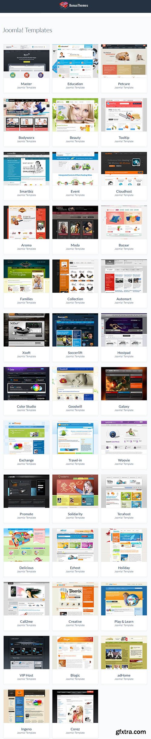 BonusThemes - All Joomla 2.5-3.x Themes Pack 2014