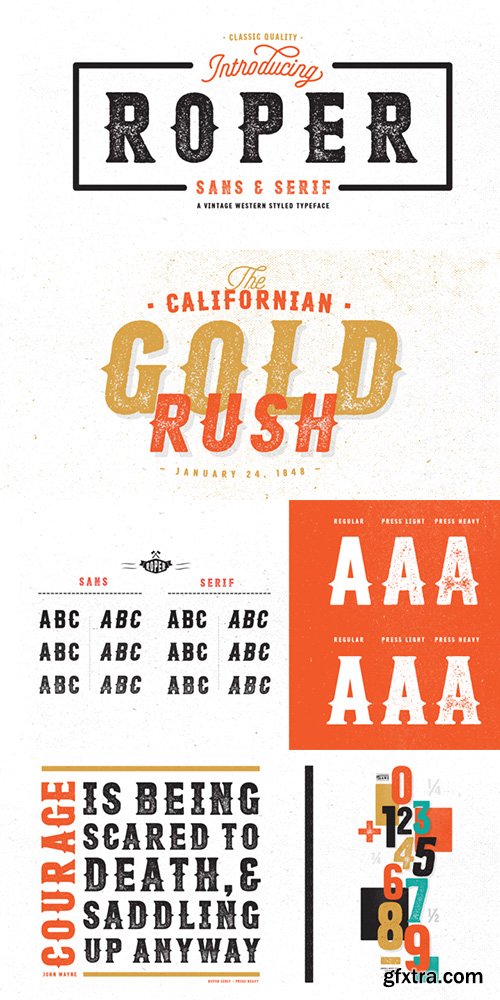 Roper Font Family - 12 Font $144