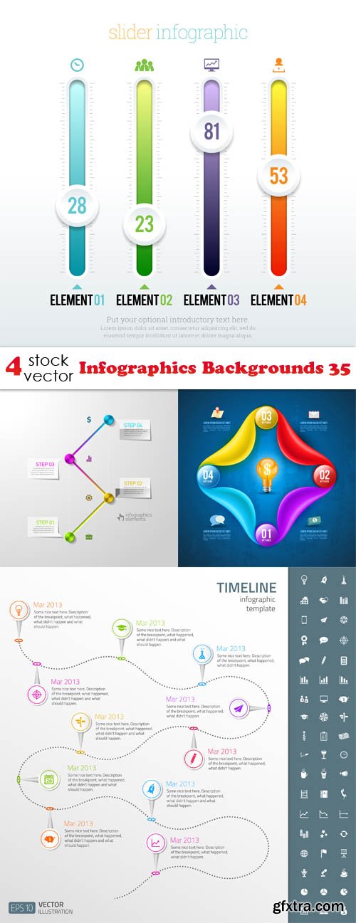 Vectors - Infographics Backgrounds 35