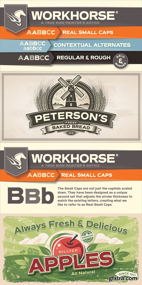 Workhorse Font Family - 2 Font $55