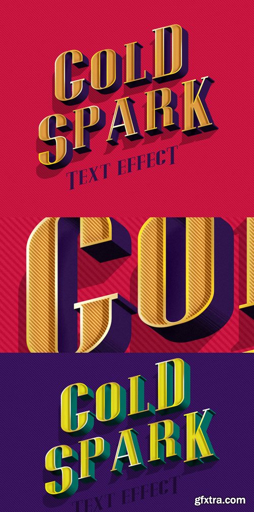 Gold Spark PSD Text Effect