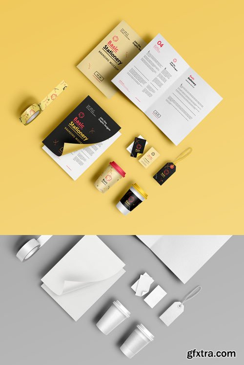 Basic Stationery Branding Vol Psd Mock Up Template Gfxtra