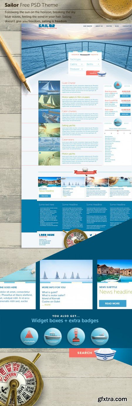 Boat Company Website - SAILOR PSD Template