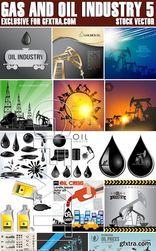 Stock Vectors - Gas and oil industry 5, 25xEPS