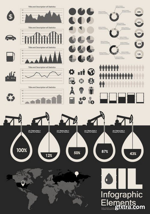 Stock Vectors - Gas and oil industry 5, 25xEPS