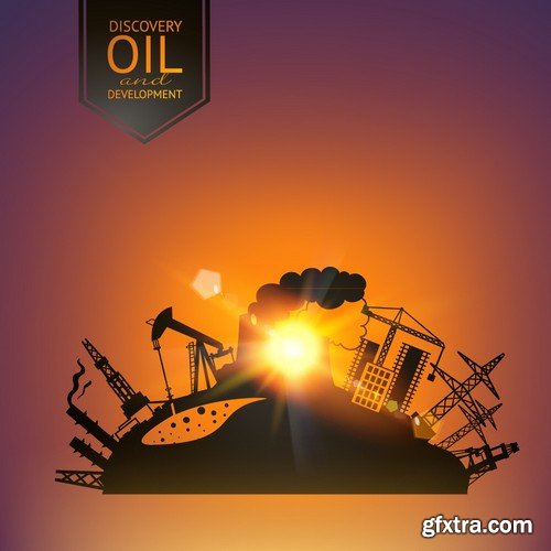 Stock Vectors - Gas and oil industry 5, 25xEPS