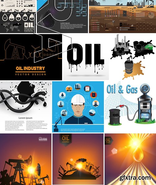 Stock Vectors - Gas and oil industry 5, 25xEPS