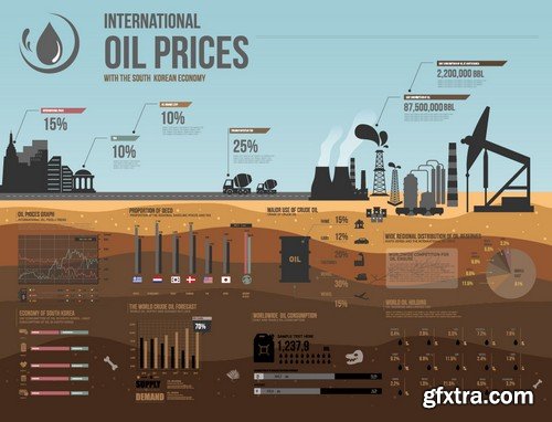 Stock Vectors - Gas and oil industry 5, 25xEPS