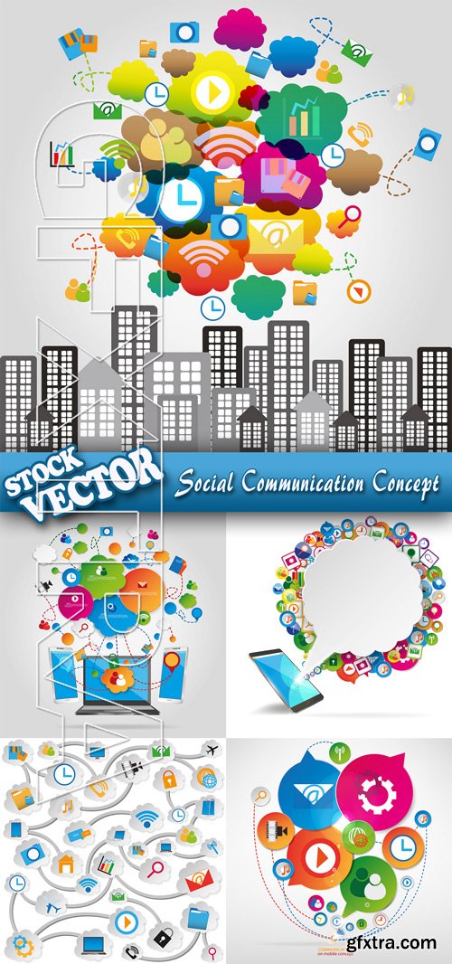 Stock Vector - Social Communication Concept