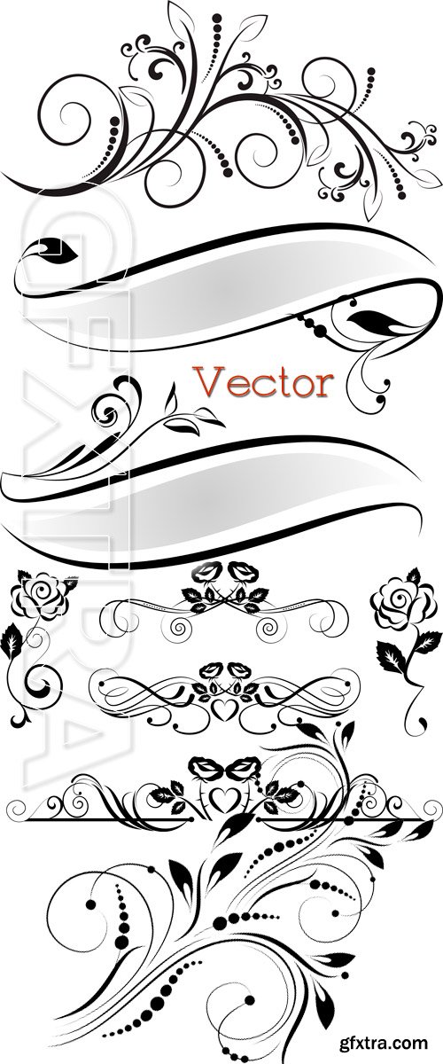 Decorative patterns for design in Vector #2