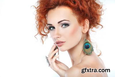 Glamour Red Hair Fashion Model 22xJPG