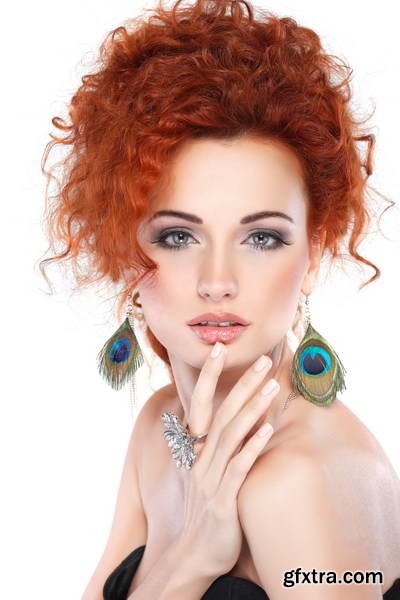 Glamour Red Hair Fashion Model 22xJPG