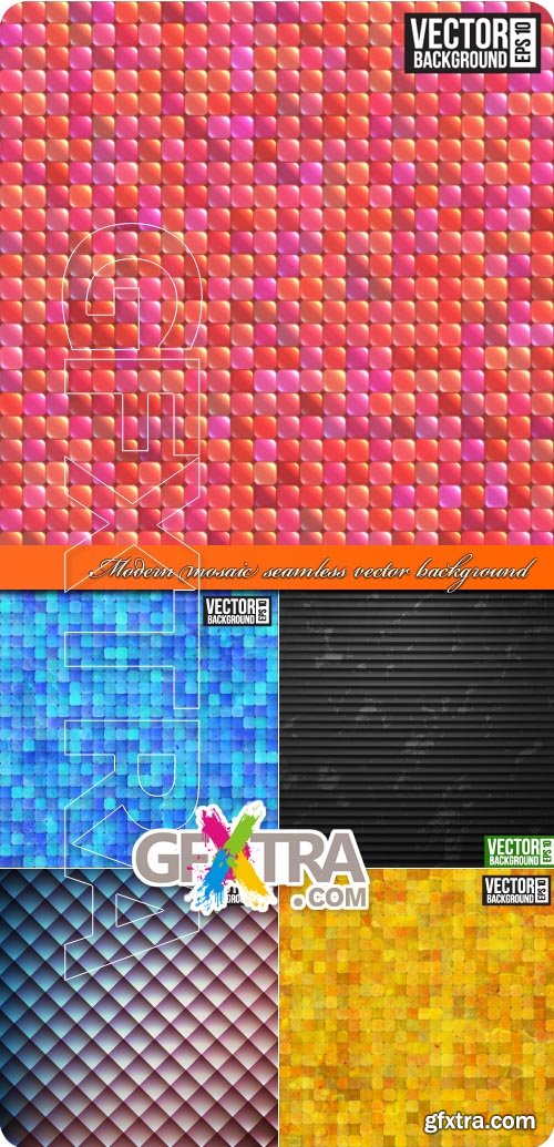 Modern mosaic seamless vector background