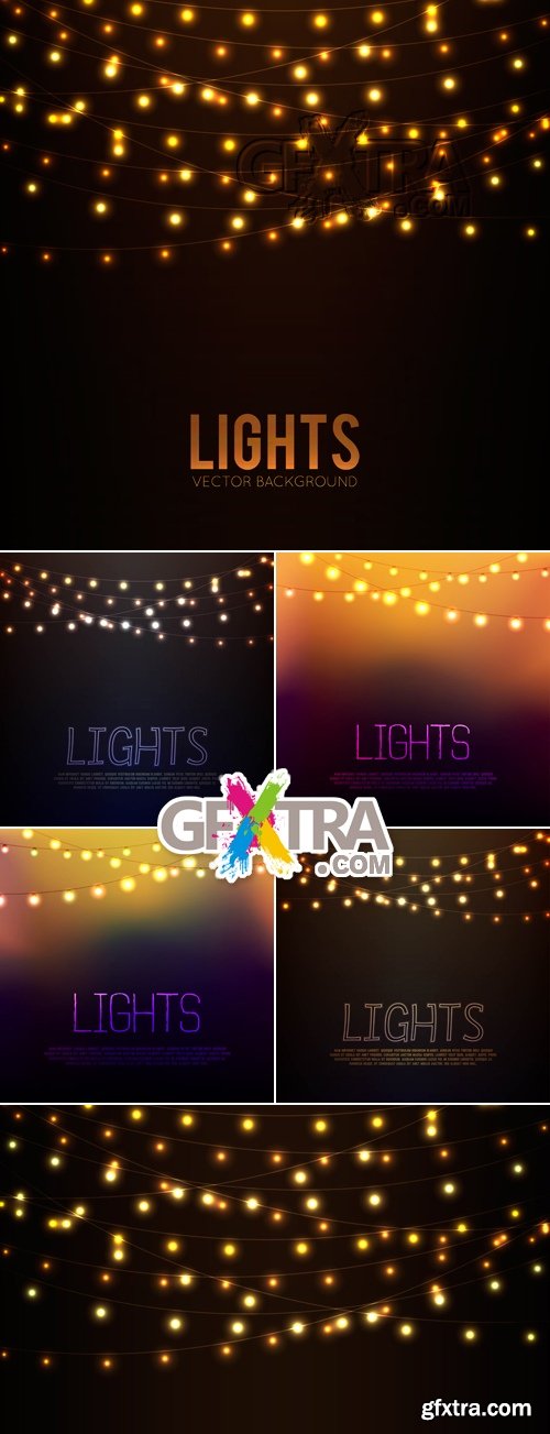 Festive Lights Backgrounds Vector