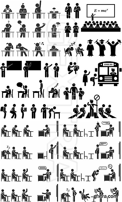 People pictograms 6-Education