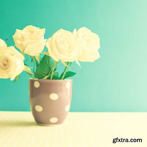 Retro Vintage Backgrounds 2 - Flowers 25xJPG