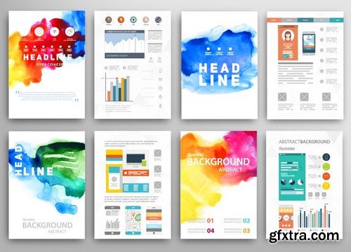 Stock Vectors - Business Flyer Template 2, 25xEPS