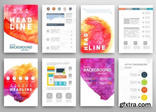 Stock Vectors - Business Flyer Template 2, 25xEPS