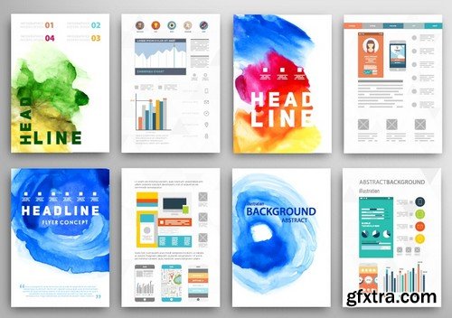 Stock Vectors - Business Flyer Template 2, 25xEPS