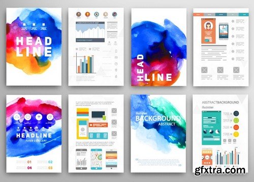 Stock Vectors - Business Flyer Template 2, 25xEPS