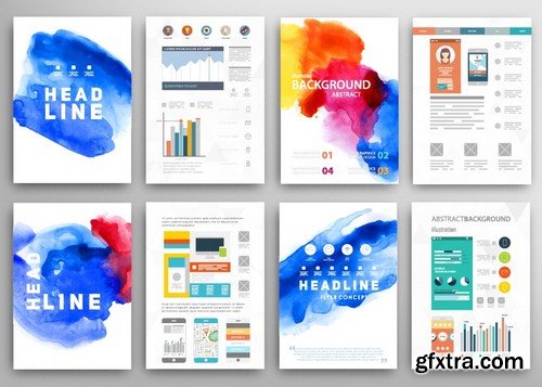 Stock Vectors - Business Flyer Template 2, 25xEPS