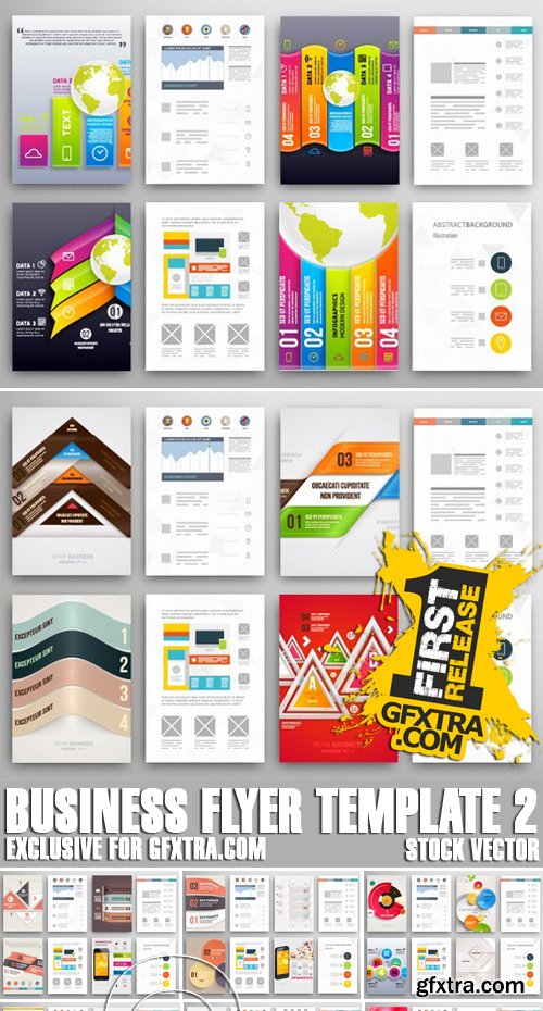 Stock Vectors - Business Flyer Template 2, 25xEPS