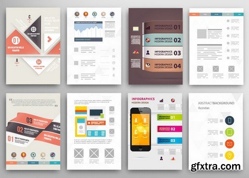 Stock Vectors - Business Flyer Template 2, 25xEPS